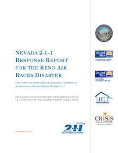 Nevada[removed]Response Report for the Reno Air Races Disaster