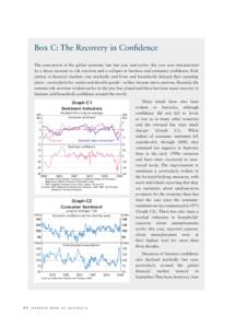 Box C: The Recovery in Confidence The contraction in the global economy late last year and earlier this year was characterised by a sharp increase in risk aversion and a collapse in business and consumer confidence. Risk