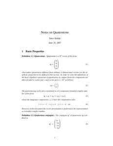 Mathematics / Quaternion / Slerp / Rotation / Cross product / Classical Hamiltonian quaternions / Quaternion group / Abstract algebra / Quaternions / Algebra