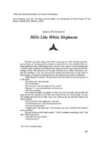 Microsoft Word - Hills Like White Elephants - Ernest Hemingway.doc