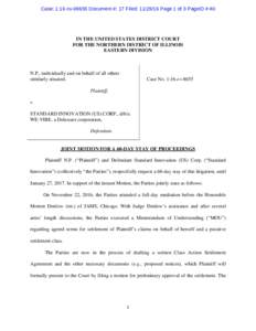 Case: 1:16-cvDocument #: 17 Filed: Page 1 of 3 PageID #:40  IN THE UNITED STATES DISTRICT COURT FOR THE NORTHERN DISTRICT OF ILLINOIS EASTERN DIVISION