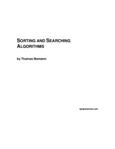 This is a collection of algorithms for sorting and searching