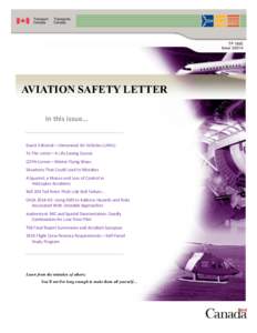 TP 185E Issue[removed]AVIATION SAFETY LETTER In this issue...
