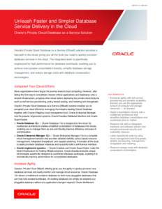 Unleash Faster and Simpler Database Service Delivery in the Cloud