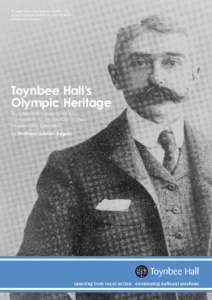 [Image] Baron Pierre de Coubertin, 1915. Source: George Grantham Bain Collection (Library of Congress) Toynbee Hall’s Olympic Heritage