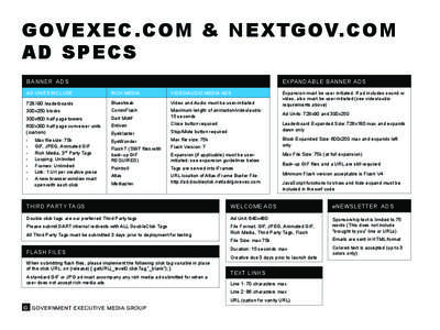 GOVEXEC .COM & NEXTGOV.COM AD SPECS EXPANDABLE BANNER ADS BANNER ADS