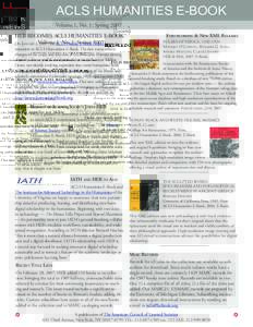 ACLS Humanities E-Book  EBooK News 	  Volume 1, No. 1: Spring 2007