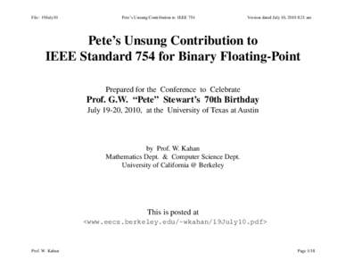 Mathematics / Denormal number / Floating point / IEEE 754-2008 / NaN / Rounding / Normal number / Signed zero / William Kahan / Computer arithmetic / Computing / Numbers