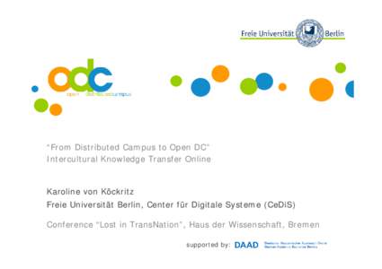 From Distributed Campus to Open DC Intercultural Knowledge Transfer Online