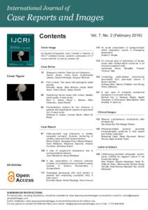 International Journal of  Case Reports and Images Contents  Vol. 7, No. 2 (February 2016)