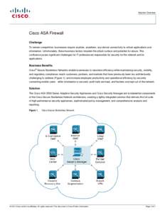 Solution Overview  Cisco ASA Firewall