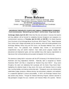 Press Release - Therapeutic Courts Graduation
