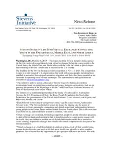 News Release One Dupont Circle, NW Suite 700, Washington, DCwww.aspeninstitute.org Tel • Fax