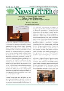 NEWSLETTER 72  NoDec. 25, 2013 International Steering Committee for Global Mapping