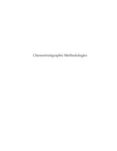 CHEMOSTRATIGRAPHY IN LOW ACCOMMODATION INCISED VALLEY SYSTEMS  Chemostratigraphic Methodologies 91