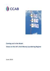 Coming out in the Wash: Views on the UK’s Anti-Money Laundering Regime June 2014  ISBN7