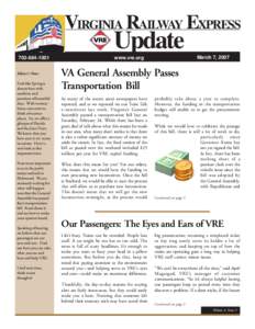 VIRGINIA RAILWAY EXPRESS  Update[removed]Editor’s Note:
