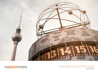 buyers guide | programmatic buying Stand:  portfolio (display mobile & video) 	
    02