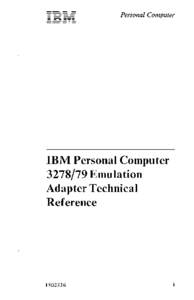 ----- -- ------------_.-  Personal Computer IBM Personal Compu terEmulation