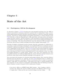 Chapter 5  State of the Art 5.1  Participatory GIS for Development