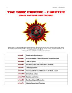 1  Revised 12FEB2015 THE DARK EMPIRE - CHARTER WWW.THEDARKEMPIRE.ORG