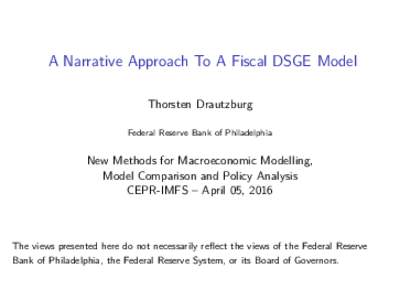 A Narrative Approach To A Fiscal DSGE Model
