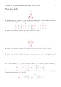 Preamble to ‘The Humble Gaussian Distribution’. David MacKay  1 Gaussian Quiz H1