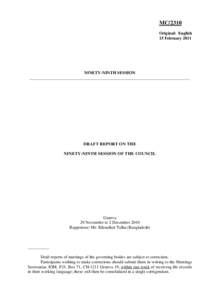 Microsoft Word - MC[removed]99th Council Report - FINAL.doc