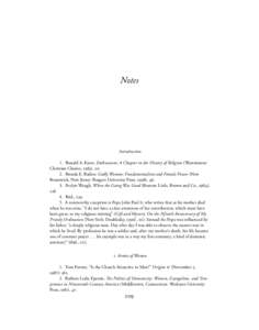 Notes  Introduction 1. Ronald A. Knox, Enthusiasm: A Chapter in the History of Religion (Westminster Christian Classics, 983), Brenda E. Basher, Godly Women: Fundamentalism and Female Power (New