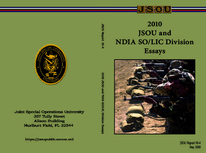 JSOU Report[removed]JSOU and NDIA SO/LIC Division Essays