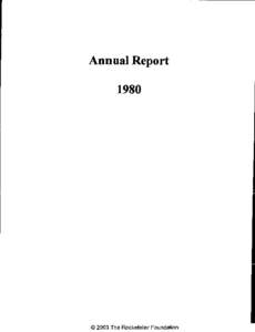 Annual Report[removed]The Rockefeller Foundation