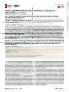 Novel Trypanosomatid-Bacterium Association: Evolution of Endosymbiosis in Action