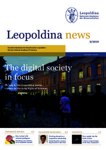 Leopoldina news[removed]Deutsche Akademie der Naturforscher Leopoldina – German National Academy Of Sciences