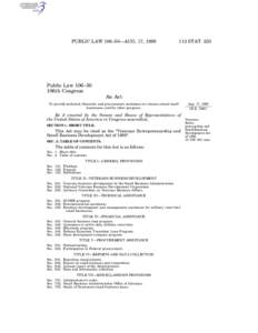 PUBLIC LAW 106–50—AUG. 17, STAT. 233 Public Law 106–50 106th Congress