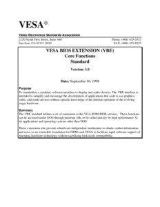 VESA® Video Electronics Standards Association 2150 North First Street, Suite 440
