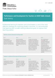 DRAFT v1_March[removed]15_15965 Performance and Development for Teachers in NSW Public Schools Goal Setting