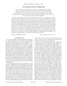 PHYSICAL REVIEW B, VOLUME 63, Vortex dynamics in the two-fluid model D. J. Thouless,1 M. R. Geller,2 W. F. Vinen,3 J.-Y. Fortin,4 and S. W. Rhee1 1