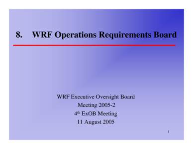 1.   Agenda: WRF ExOB Meeting 2