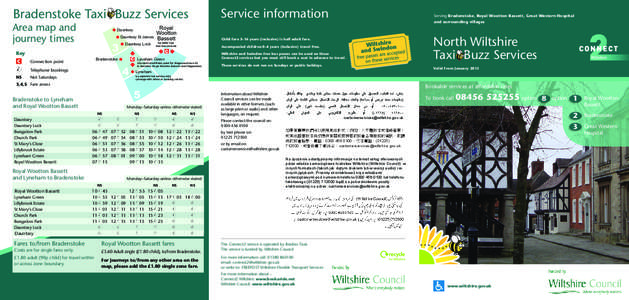 Service information  Bradenstoke Taxi Buzz Services Area map and journey times