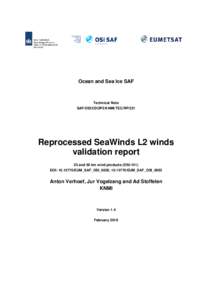 Reprocessed SeaWinds L2 winds validation report