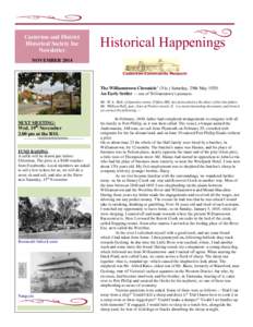 Casterton and District Historical Society Inc Newsletter Historical Happenings