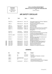 CIVIL AVIATION DEPARTMENT  Contents Issue[removed]June 2012