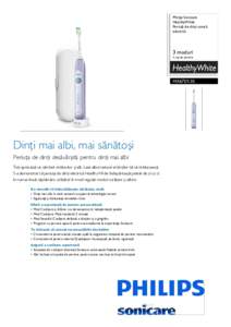 Philips Sonicare HealthyWhite Periuţă de dinţi sonică electrică  3 moduri