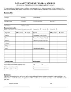 Microsoft Word - OSOTF Financial Form for Graduate Students