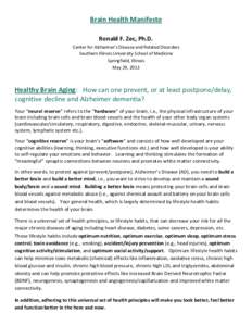 Microsoft Word - Brain Health Manifesto 2013 May