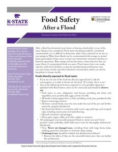 Food Safety After a Flood