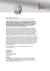 Negativ-Auszeichnung für IPCom  CHIP verleiht die Bremse des Jahres 2012 an Patentverwerter Hannover / München, 7. März 2012 – Mit der „Bremse des Jahres“ vergibt CHIP jedes Jahr einen Preis, den keiner will. 20