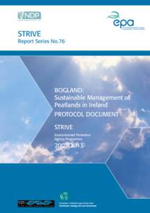 STRIVE  Report Series No.76 BOGLAND: Sustainable Management of