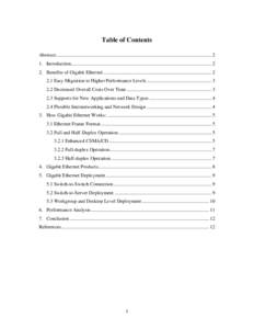 Table of Contents Abstract............................................................................................................................. 2 1. Introduction...................................................