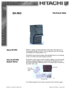Technical Data  EH-RIO About EH-RIO